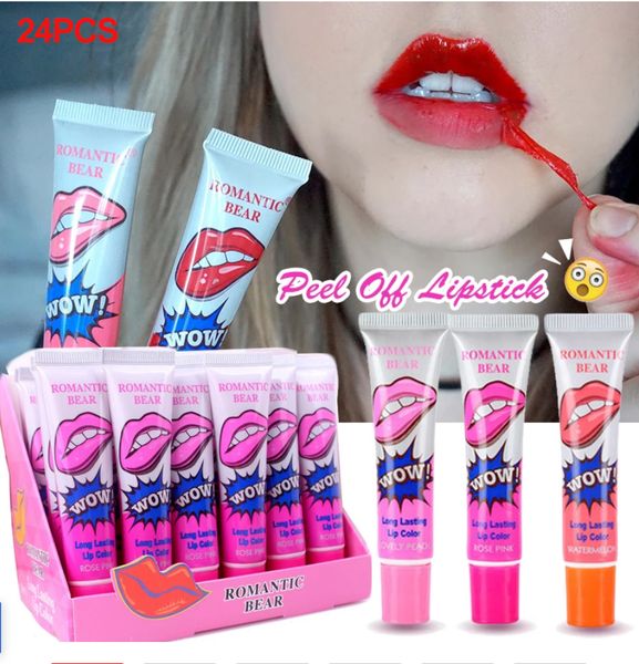 

lipstick 24 pieces of lip color peeling suit red lip color durable waterproof lipstick gloss suit suitable for female tear matte lips 230718