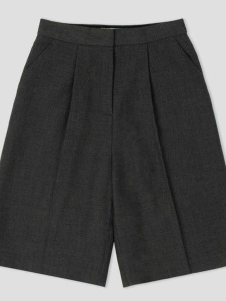 

the row straight leg casual pants spring/summer new high waist split suit pants loose fit, White;black