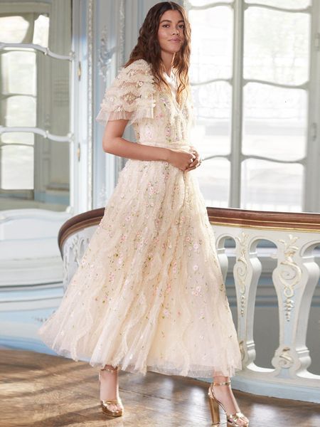 

urban dresses designer fashion elegant summer women's gorgeous flower embroidered long dress party casual holiday 230719, White;black