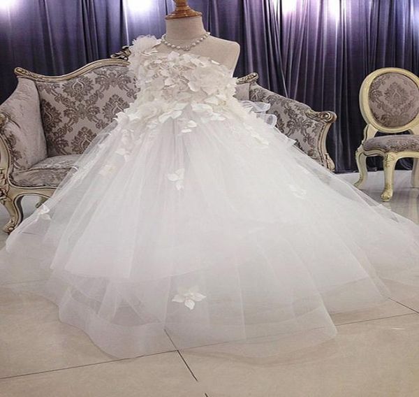 

actual po ivory tulle flower girls dresses one shoulder handmade flower girls pageant birthday dress first communion dress8652780, White;blue