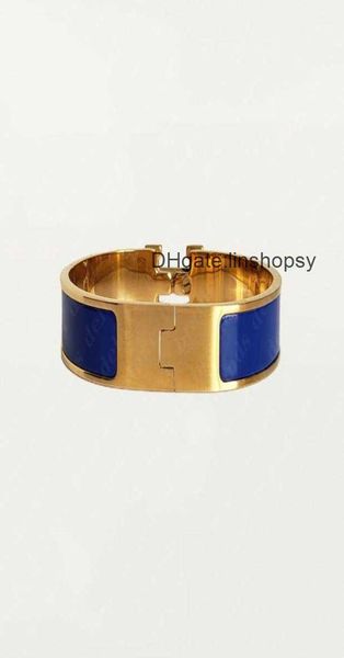 

aher mas designer luxury brand enamel bracelet classic h 18k gold bangle luxury brand enamel bracelet for men women birthday mother day jewe, Black
