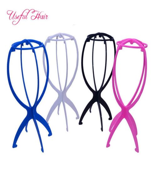 

wig stand pink portable folding plastic stable small big size easy showing wigs stands hair accessories tlls lace wig none lace ma3669421, White