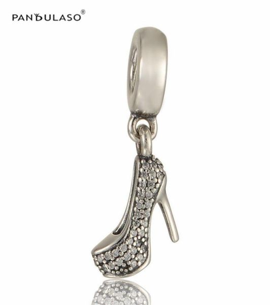 

925 sterling silver bead stiletto dangle charm with cubic zirconia women diy jewelry making fits p charms bracelet8796821