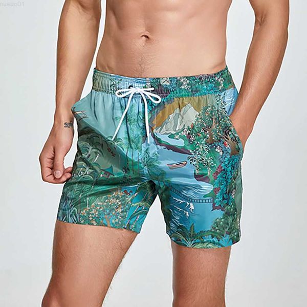 

men's shorts summer men's beach shorts new loose sports casual youth quick-drying thin section breathable printed seaside shorts, White;black