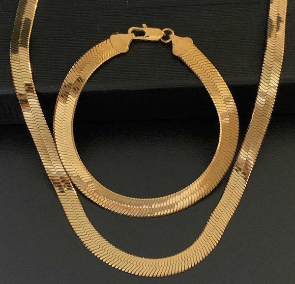 

3 4 5 7mm wide flat herringbone necklace for men bone chain chokers 18k gold filled vintage miami jewelry2414306, Silver