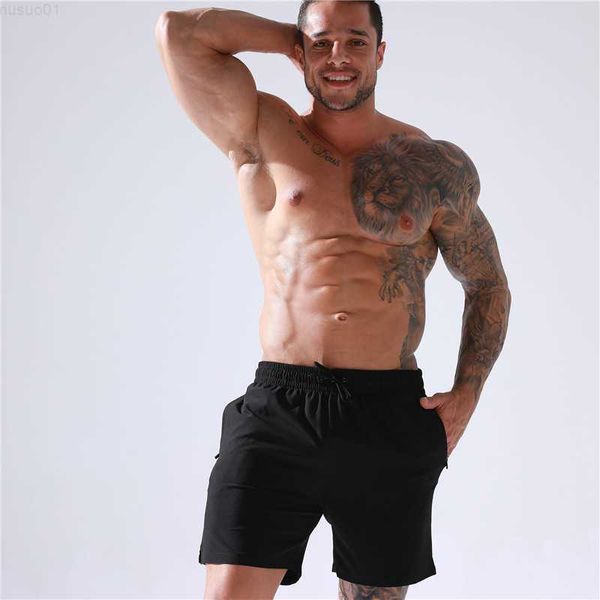 

men's shorts summer men's beach shorts trendy youth pocket zipper sports leisure solid color large size surf shorts l230719, White;black