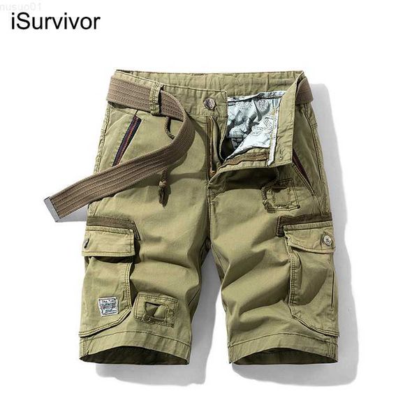 

men's shorts isurvivor 2022 shorts men's five-point pants loose trend hong kong style solid color casual wild beach pants l230719, White;black