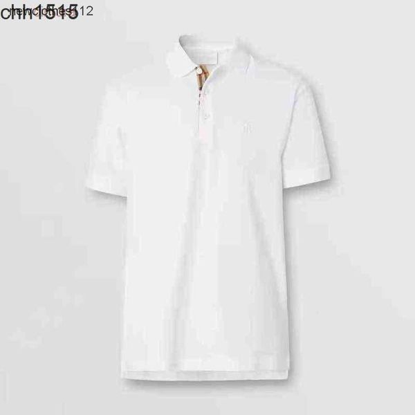 

embroidery solid burberies mens burbreries tb men's short t-shirts classic station color bajia letter casual summer polo shirt sleeve t, White;black
