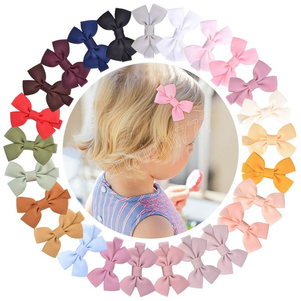 

grosgrain ribbon baby hair accessories kids handmade bows hair clips baby girls barrettes hairpins, Slivery;white