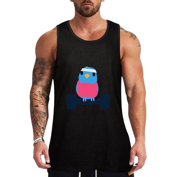 

men' tank exercise budgie tank men' gym t-shirt summer 230718, White;black