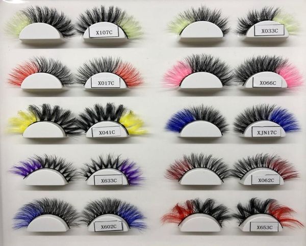 

3d faux mink lashes color false eyelashes thick and exaggerated eyelash personality fake lashes beauty eye lash extension7594773
