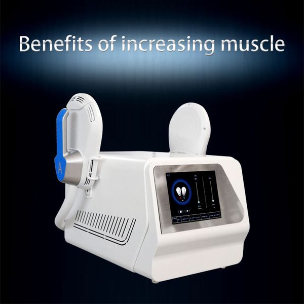 

portable ems 2 handles body cellulite reduction skin firming massager muscle stimulator build muscle body sculpting slimming fat burning mac