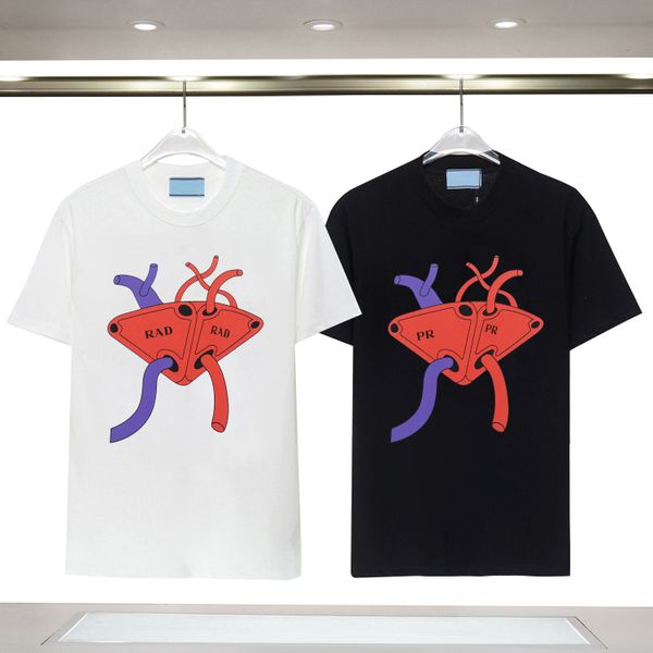 

mens designer t shirt quality short-sleeved fashion men and women short t-shirt couple models cotton luxury men hip hop clothes pra, White;black
