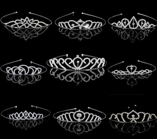 

beautiful shiny crystal bridal tiara party pageant silver plated crown hairband wedding accessories 20195771644