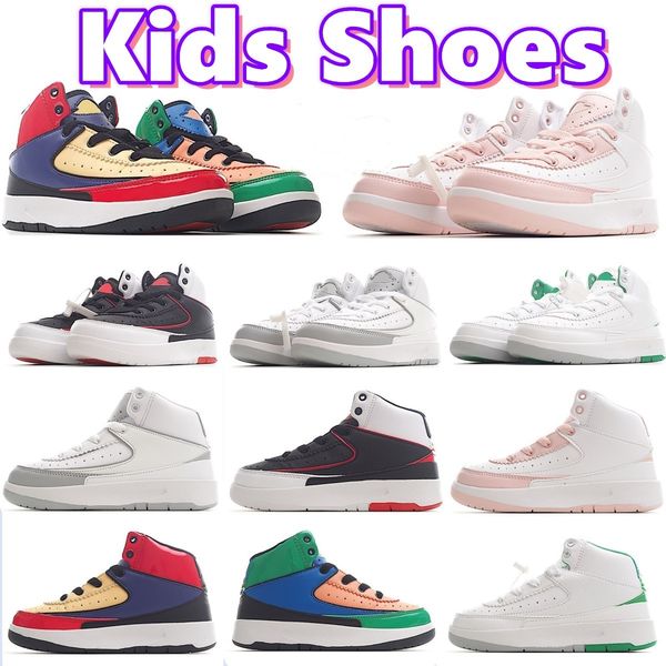 

jumpman 2s 2 toddlers kids shoes boys girls youth sneakers basketaball infants children authentic baby trainers, Black