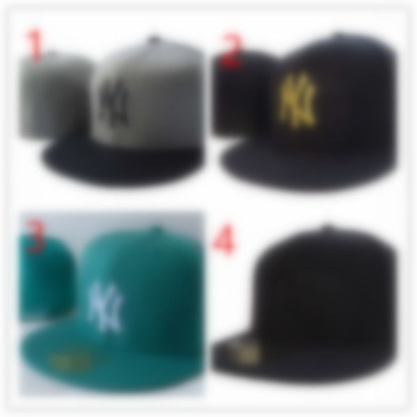 

selling 36 colors classic team navy blue color on field baseball fitted hats street hip hop sport york full closed design caps h23-7.19, Blue;gray