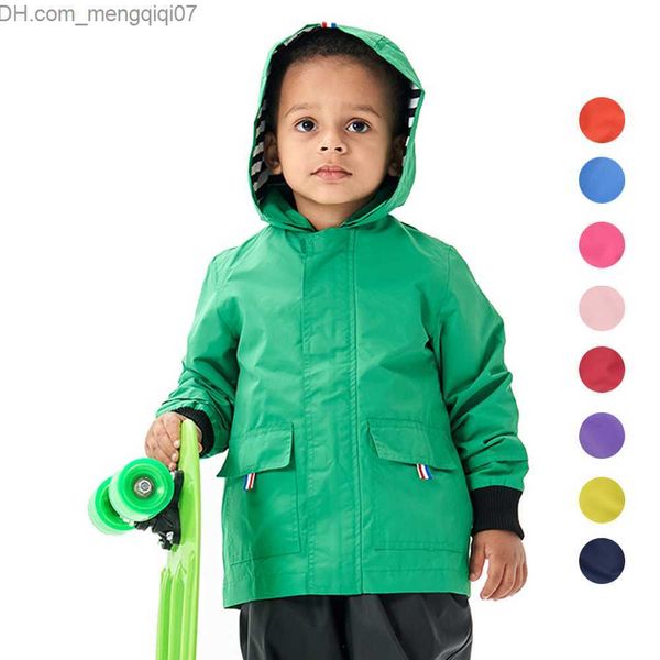 

coat children boys girls jackets hoodie spring and autumn outdoor waterproof children's raincoats z230719, Blue;gray
