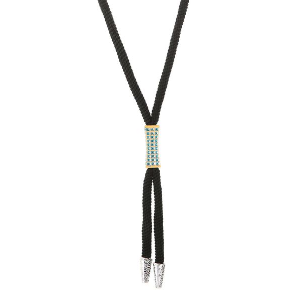 

bolo ties kdg western denim point rhinestone bolo tie pendant necklace tie hkd230719, Red