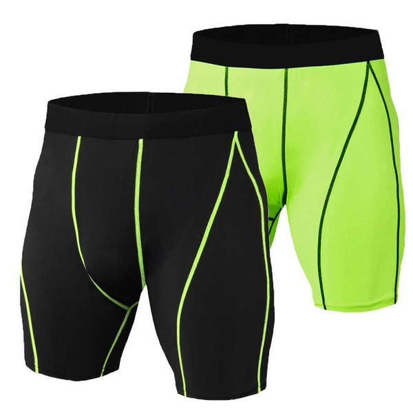 

men's shorts compression running shorts men summer sportswear quick dry gym fitness shorts workout training muscle tights sport short p, White;black