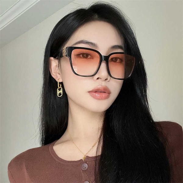 

fashion bb sunglasses letter b 22 paris brand b family double big box powder blusher net red bb0104 with logo, White;black