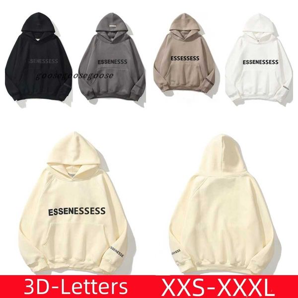 

designer hoodies men womens ess hoodie cotton 3d letter graphic oversized warm sweatshirt h2y hoody long sleeve sweatshirts size xxs-3xl, Black