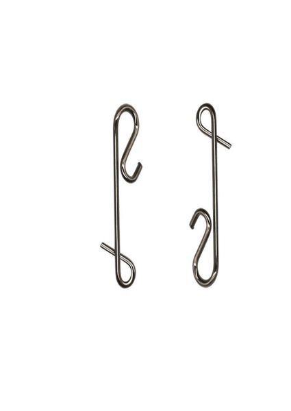

100pcslot braid knotless connectors stainless steel wrapping snap pin fishing line wire connector swivel accessory6885897