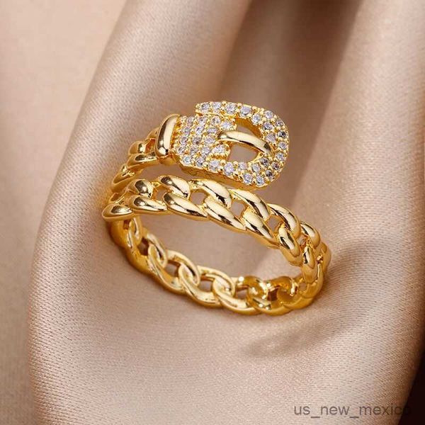 

band rings beads crossed rings for women opening adjustable stainless steel ring 2023 trend luxury wedding jewelry mujer r230804, Silver