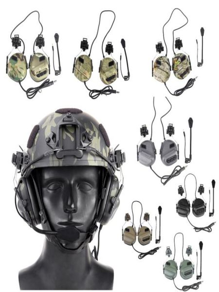 

outdoor tacitcal earphone helmet fast tactical headset headphone gear airsoft paintball shooting combat no150151342298