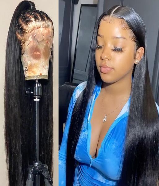 

straight 13x4 lace front human hair wigs brazilian virgin remy hair for black women 360 frontal wig hd full1883933