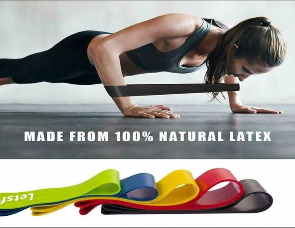 

5 colors elastic yoga rubber resistance assist bands gum for fitness equipment exercise band workout pull rope stretch cross train1961476