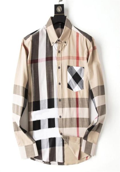 

2021 luxury designer men039s shirts fashion casual business social and cocktail shirt brand spring autumn slimming the most fas5273706, White;black