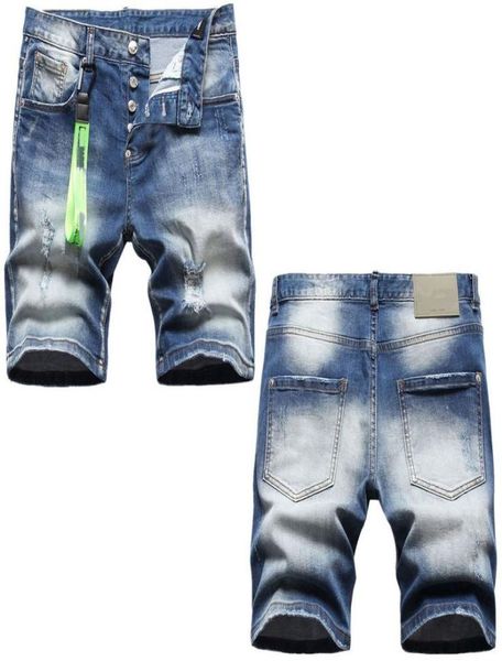 

2022 summer men039s jeans mens shorts short men 3038 2022 blue denim man half trousers jean mmhf25d4661590