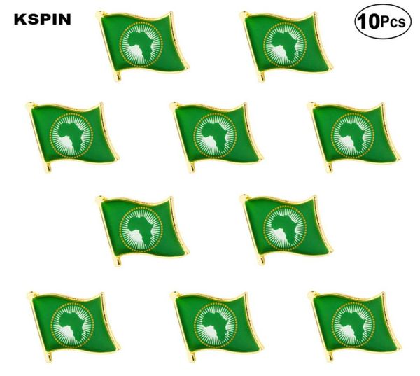 

african union flag lapel pin flag badge brooch pins badges 10pcs a lot3900475, Gray