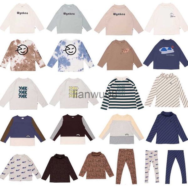 

t-shirts 2022 autumn winter wyn girls t shirts brand long sleeve boy tee shirt printed cotton designer children baby basic tee x0719, Blue