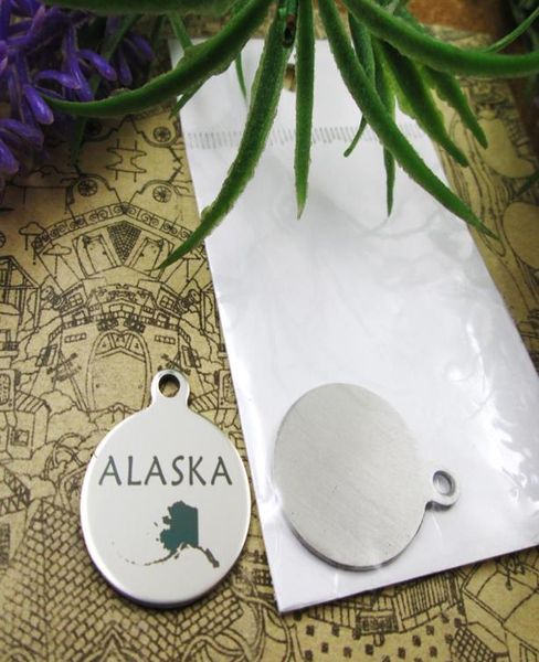 

40pcsstainless steel charmsquotalaska mapquot more style choosing diy pendants fo necklace7479435, Bronze;silver
