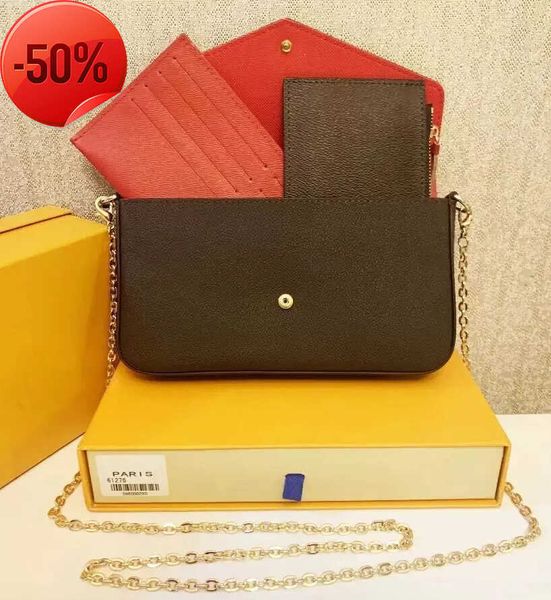 

luxurys designer bag 3pcs set women bags handbag crossbody leather purse fashion viutonitys shoulder lady the tote wallet with box 61276g