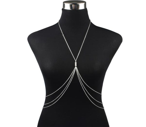 

body chain harness bodychain for women belly waist bikini chain female bodysuit jewelry girls fashion boho beach jewellery7727954, Silver