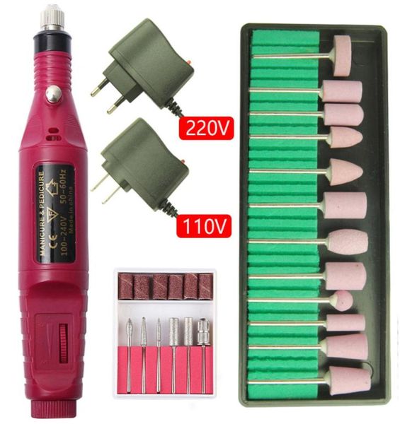 

20000rpm electric nail drill machine manicure set pedicure nail drill file gel remover polishing tools strong equipment kit1539966
