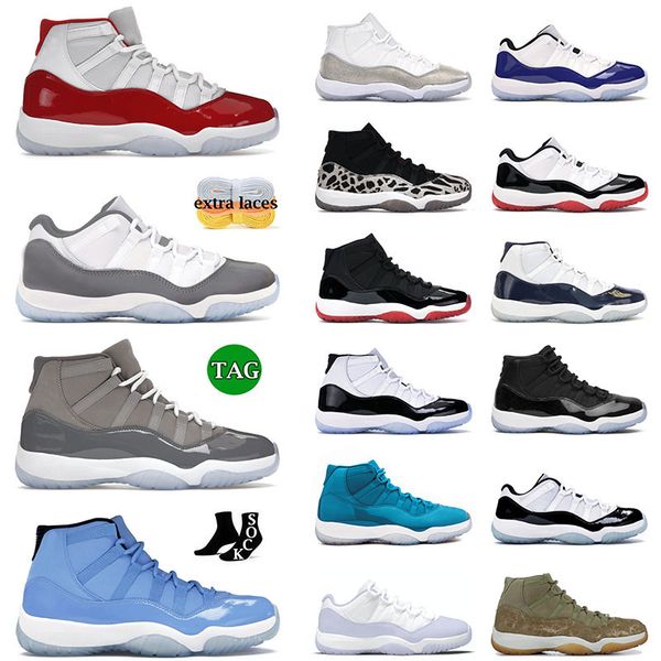 

designer mens basketball shoes jumpman 11 11s xi pantone cherry 25th anniversary cap and gown space jam metallic silver rose gold outdoor sn