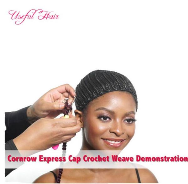 

making wig braided cap 70g crochet braids hair wig cap crochet wig caps easy sew in cornrows cap elastic crochet braids hair exten1508513, Black;brown