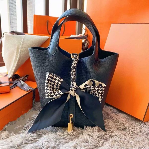 

luxury picotin lock bag home 2023h togo layer cowhide vegetable basket female handheld oblique cross bucket wedding hyd7