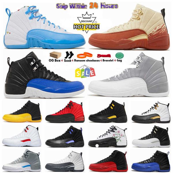 

designer jumpman 12s cherry mens basketball shoes men women low cool grey legend blue citrus white bred jubilee 25th anniversary mens sports, Black