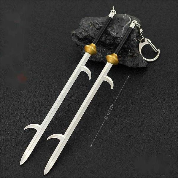 

key rings anime naruto weapon model raito kiba ringo ameyuri shuriken samurai original katana sword ninja sword keychain gift toy for boy l2, Slivery;golden
