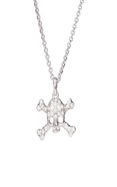 

little skull necklace queen mother of the west full diamond skull necklace necklace new3055214, Silver