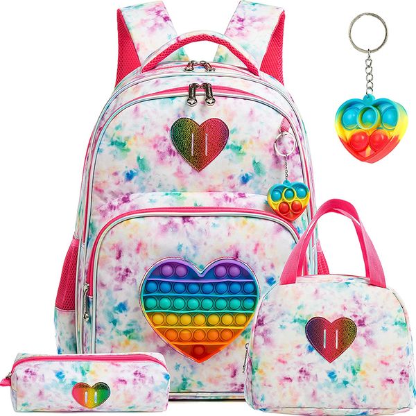 

school bags bikab school bags 3 in 1 kids bags for girls kawaii backpack waterproof children school bags for girl 16" bags for girls se