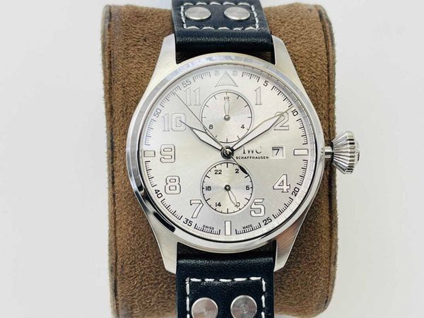 

luxury elegant pilot watch 9rs4 mechanical automatic wristwatch black dial date uhr leather strap with box montre luxe, Slivery;golden