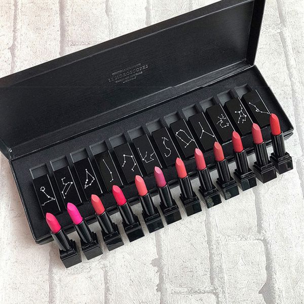

lipstick 12 pieces matte lipstick set 12 constellations gift box waterproof durable lipstick non sticky cup makeup set tslm1 230718
