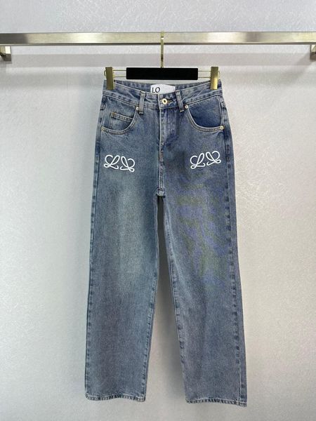 

2023 women's jeans high-waisted designer straight-through wide leg pants show thin women casual pants size s-l k5, Blue