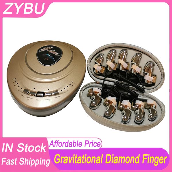 

new radio frequency microcurrent golden finger rf ems beauty machine face lifting body massager gravitational diamond finger physio therapy