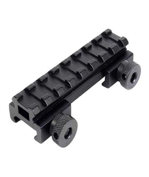 

airsoft 8 slot medium 20mm weaver picatinny rail riser basescope mount 12 half inch guiderail track7306273